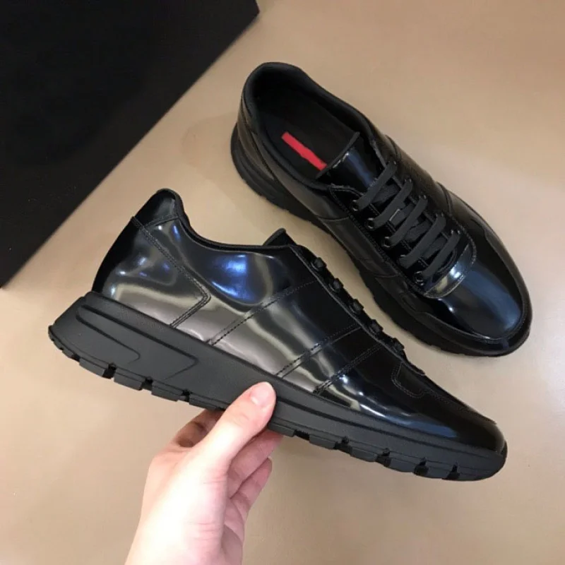 black patent tennis shoes