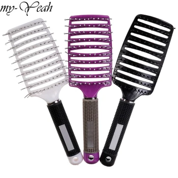 

Hair Scalp Massage Comb Brush Bristle Nylon Women Wet Curly Detangle Hair Brush for Salon Hairdressing Styling Tools