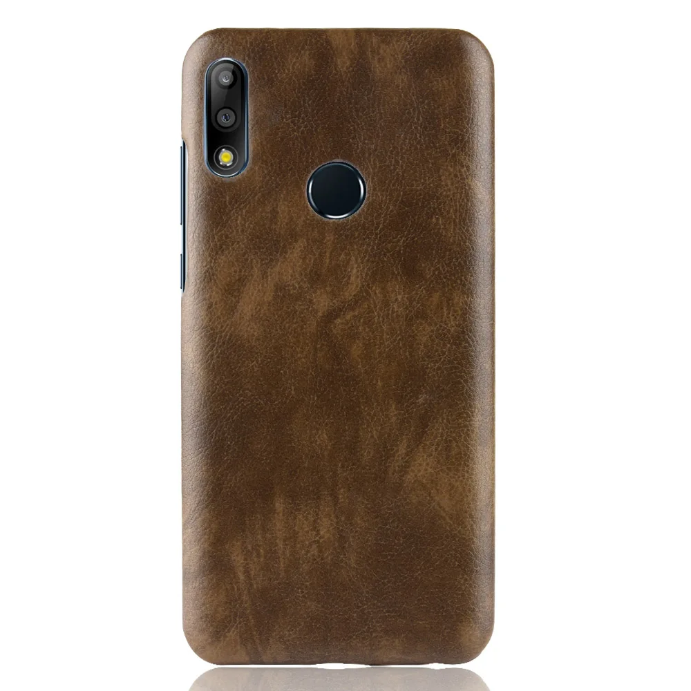 Brown Чехол для ASUS Zenfone Max Pro M2 ZB631KL чехол Роскошный из искусственной кожи жесткий пластиковый чехол для телефона Для Zenfone Max Pro M2 ZB633KL чехол - Цвет: Brown