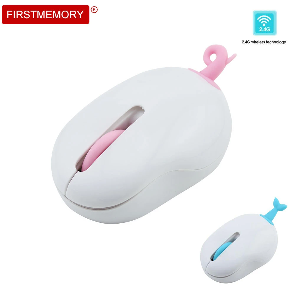 

2.4Ghz Gaming Wireless Computer Mouse Silent Mini 3D Cute Pig Dolphin Cartoon Mice Optical Mause USB 1200 DPI For Kids PC Laptop
