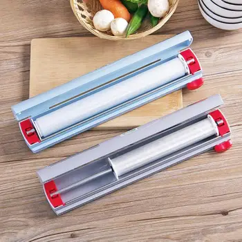 

1*Cling Film Cutter Wrap Dispenser Plastic Keep Food Freash Wrap Cutter Foil Film Cutting Paper Storage Holder Kitchen Tool
