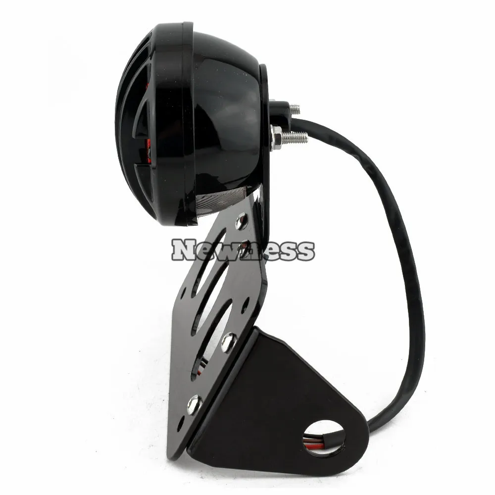 Motorbike Accessories Motorcycle Side Mount Tail Light License Number Plate Bracket Brake Lamp Rear Stop Light Universal