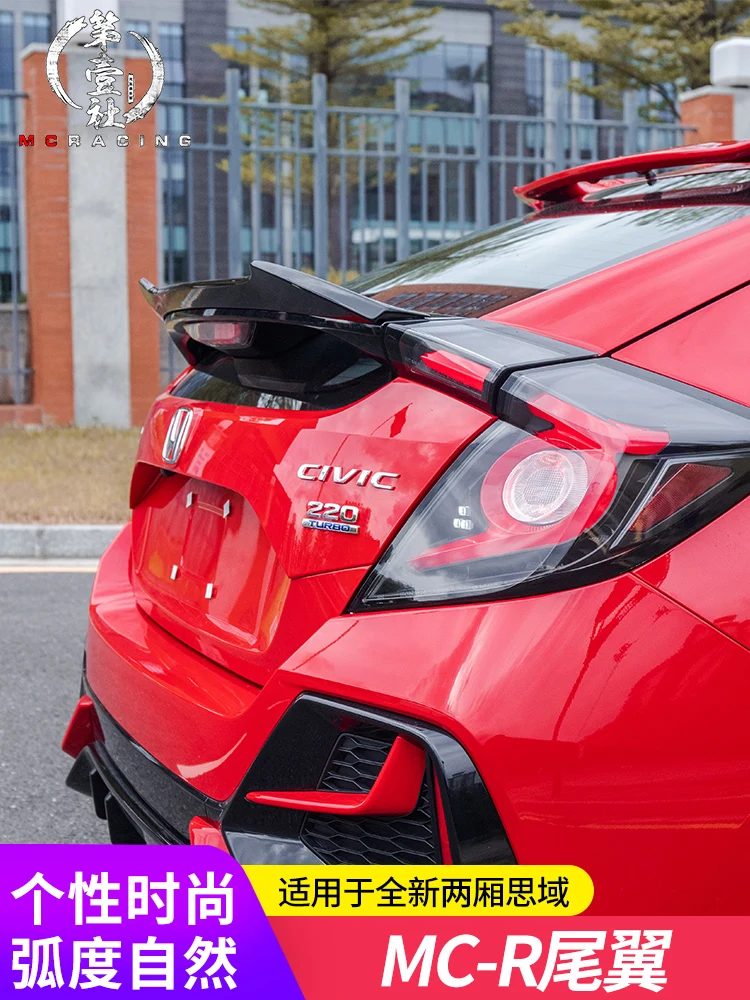 Applicable to Honda Civic spoiler 2016 2017 2018 2019 2020 Civic th10 JDM modified spoiler rear tail top wing