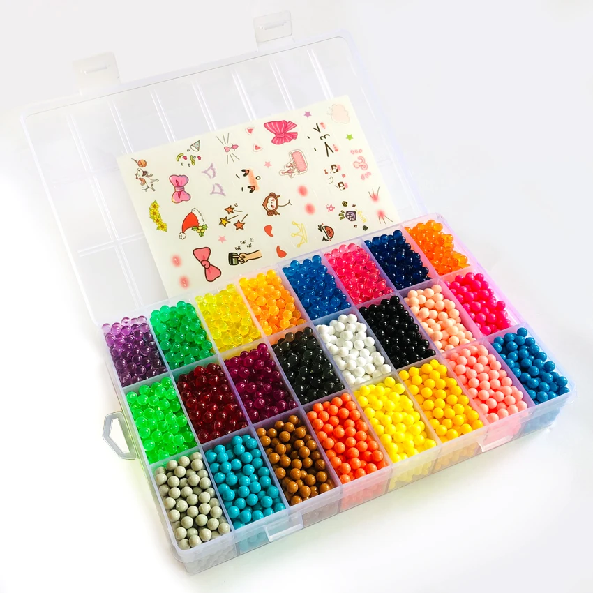 DOLLRYG 36 цветов Заполняемые бусины головоломка DIY с водой распылительные