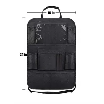 

2020 Car Back Seat Organizer Storage Bag Universal Waterproof Multi Pocket Hanging Pouch with Tablet Holder
