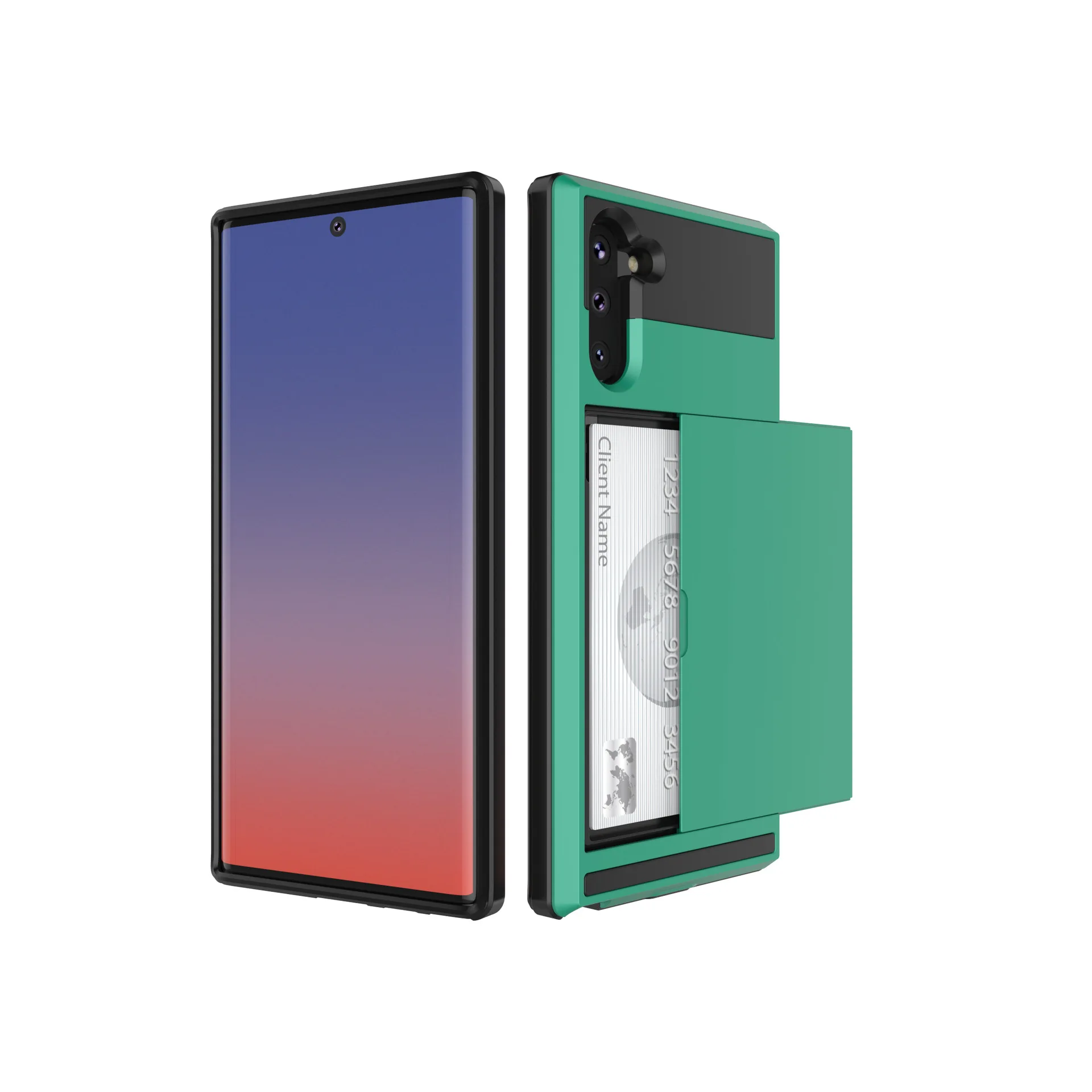 blue 30 шт. для samsung Note10 plus Note10 бронированный скользящий держатель для карт чехол для телефона чехол для samsung Note9 чехол - Цвет: blue