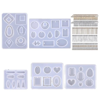 

Handmade DIY Crystal Epoxy Resin Mold Necklace Pendant Casting Silicone Mould