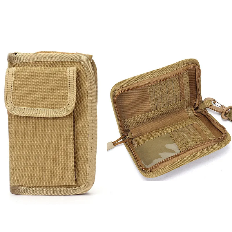 

Outdoor Wallet Men's Canvas Tactical Clutch Multi-functional Waterproof Phone Bag Men's Mid-length Wallet