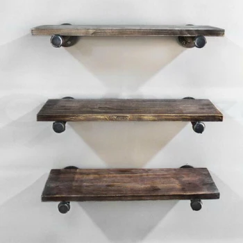 

1pc Wall Storage Shelf Holder Brackets Book Shelving Wandplank Industrial Steampunk Iron Pipe Home Wall Install Iron Steampun