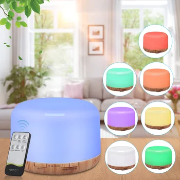 

500ml Air Humidifier with Remote Controller Essential Oil Diffuser Night Lamp Mist Maker 3 Levels Timing Function Humidifier
