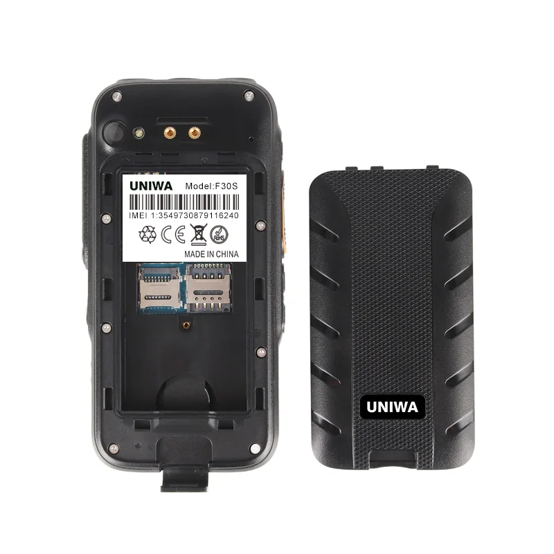 UNIWA F30S IP54 Waterproof POC Walkie Talkie Zello Smartphone Android φ36 2W Loudspeaker 4000mAh 13MP Eu/US Versions Optional