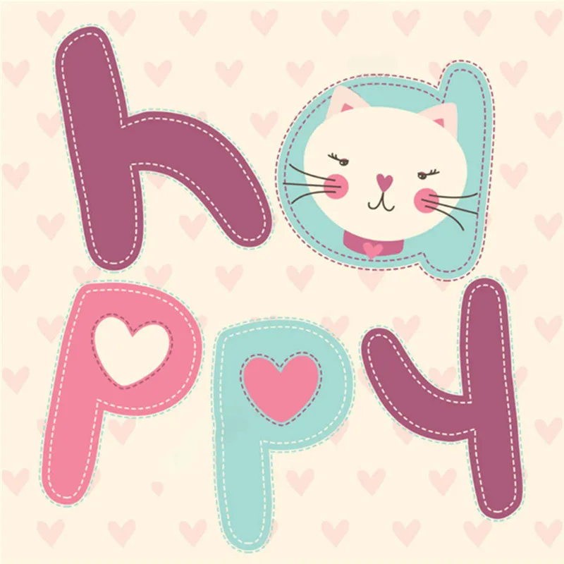 

Naifumodo 1 Pcs/lot Metal Cutting Dies Scrapbooking Card Making DIY Embossing Cuts New Craft Letters Happy Cats Heart Element