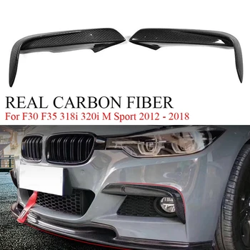 

Carbon Fiber Front Bumper Canards Splitters Fog Lamp Cover Trim For-BMW 3 Series F30 F35 318I 320I M Sport 2012 - 2018
