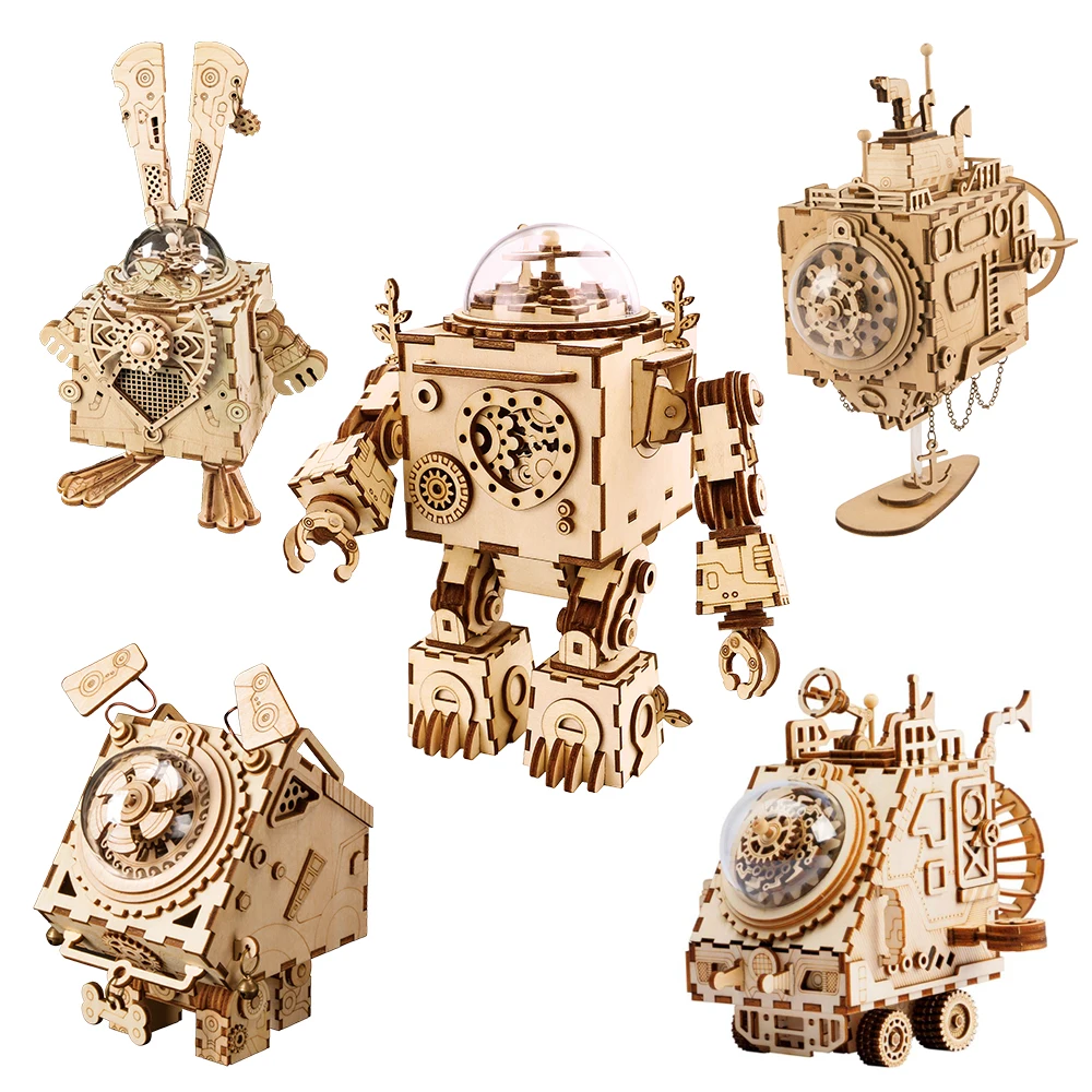 Robotime ROKR Robot Steampunk Kotak 