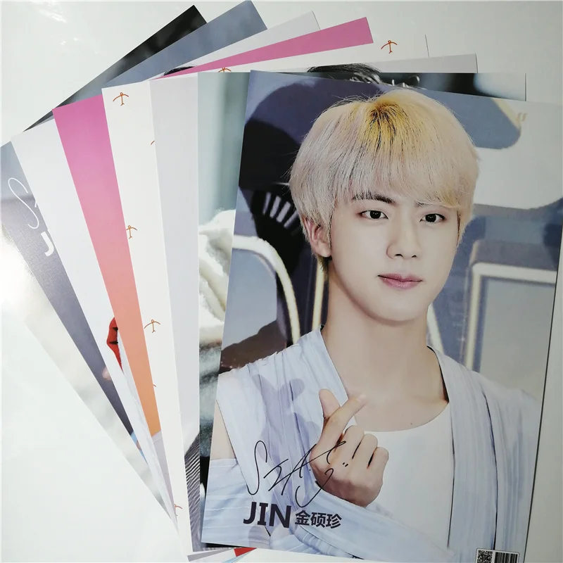 8 *(42x29 см) Новые плакаты Bangtan Boys Kim Seok Jin наклейки на стену подарки KPOP постеры Eat | Дом