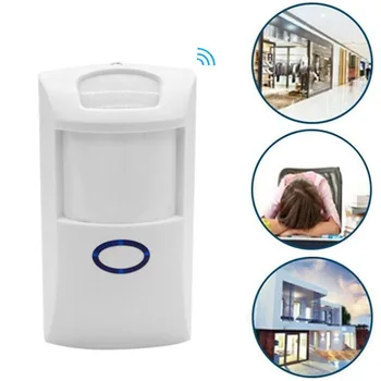

433MHZ Gate Entry Indoor Security Plastic Durable Motion Sensor PIR2 Wireless Smart Alarm Mini Home White Infrared Detector