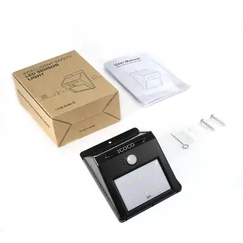 

Energy Saving 5 LED Solar Powered Wall Lamp Outdoor Garden Pathway Street Stairs Lamp Waterproof IP44 Security Light