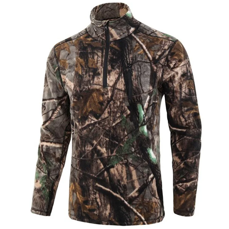 Hiking Jackets Softshell Jackets Polar Fleece Jacket Outdoor Fleece Thermal Jackets Militarmy Camouflage Tactical Hiking Sportwear Outerwear Windproof Camping Hunting Clothing