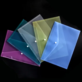 

20pcs A4 Polypropylene Document Folder Clear Document Folder with Snap Button