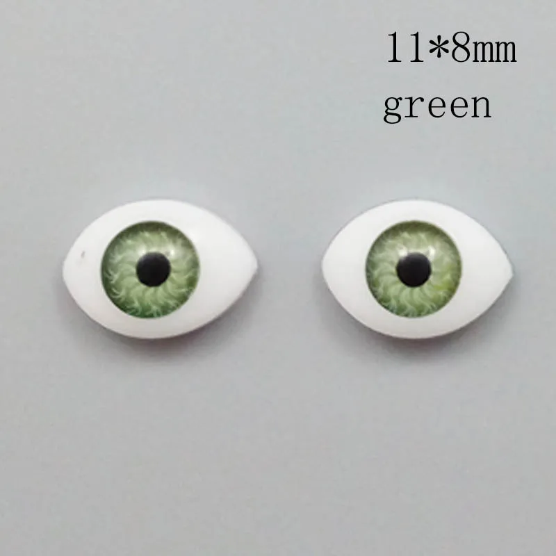 4 пар/лот 11*8 мм DIY глаза для BJD куклы Замена Серебряный Коричневый Зеленый Синий Глазные яблоки DIY аксессуары для BJD кукольный домик детские игрушки