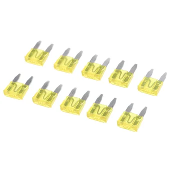 

10 Pieces Mini 20A Blade Fuse Yellow For Auto Car Truck Replacement