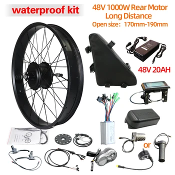 

No Tax Fat Bike Electric Wheel 48V 1000W Snow Bike Kit 36V 20AH Electric Bike Conversion kit 4.0 Wheel ebike kit Fat Hub Motor