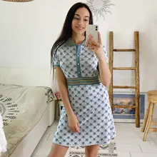 HLBCBG – robe tricotée en Jacquard en forme de cœur pour femme, Sexy, élégante, rétro, ravissante, Mini, printemps et été 