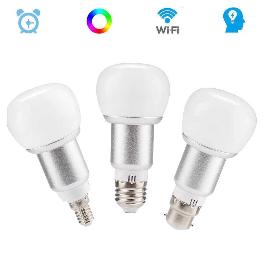 E27/E26/E14/B22 WiFi умная лампа светильник 10 Вт RGB+ W работает с Amazon Alexa Echo Google home IFTTT, Tmall wizard