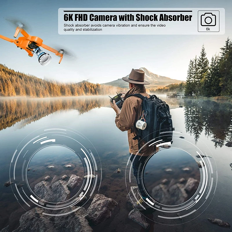 JJRC X17 Dron 5G WiFi FPV 6K HD Camera 2-Axis Gimbal GPS Optical Flow Positioning Brushless Motor Foldable RC Quadcopter RTF Toy