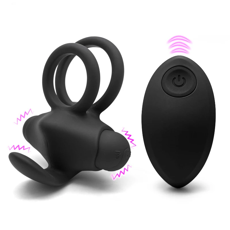 Remote Control Vibrating Cock Ring For Men Silicone Erection Penis Delay Lock Sperm Scrotum Massage Masturbator SexToy | Красота и