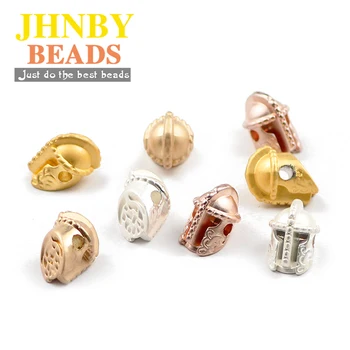 

JHNBY Matte gold silvers Helmet Hematite 8x12mm 4pcs Natural Stone Spacer Loose Beads For Jewelry Making Diy bracelets Findings