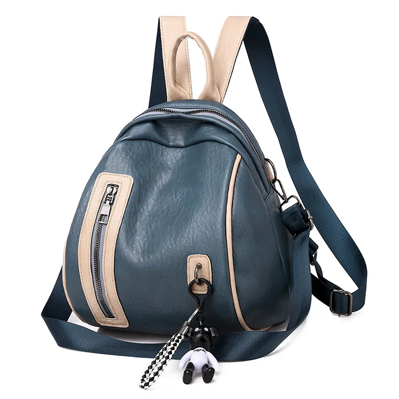 

Backpack Women's 2020 New Style Fashion Korean-style Versatile Fashion Soft Leather WOMEN'S Backpack Shell Women's Shopping Trav
