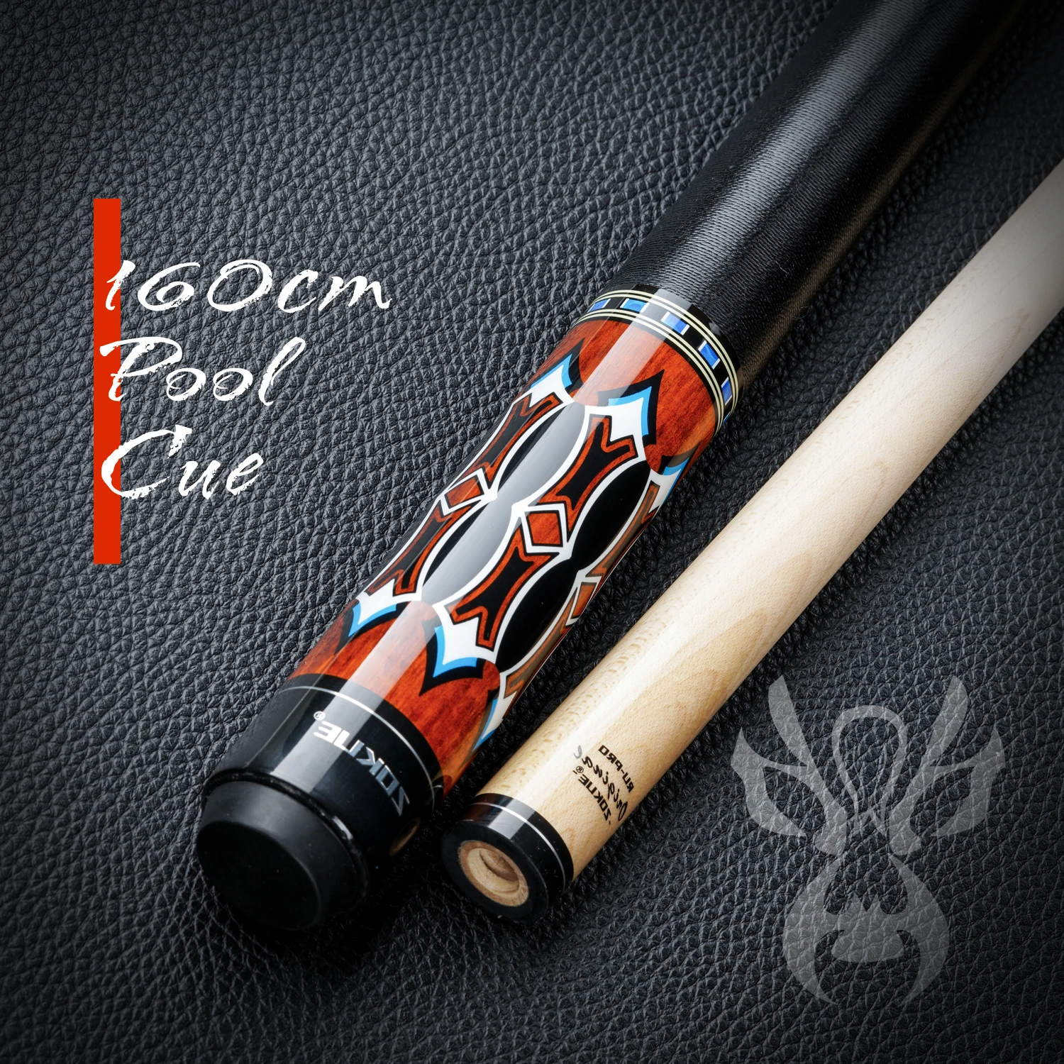 ZOKUE-Billiard Cue with Bolt for Tall Man, Radial Pin, Pool Cue Stick Featured Canadian Maple, 160cm, 12.75mm
