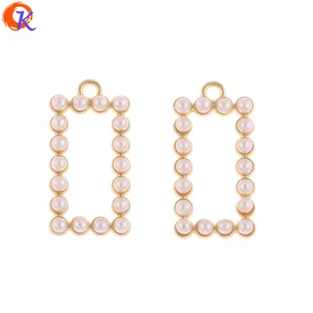 

Cordial Design 50Pcs 13*26MM Jewelry Accessories/Earring Connector/DIY/Imitation Pearl/Jewelry Making/Hand Made/Earring Findings