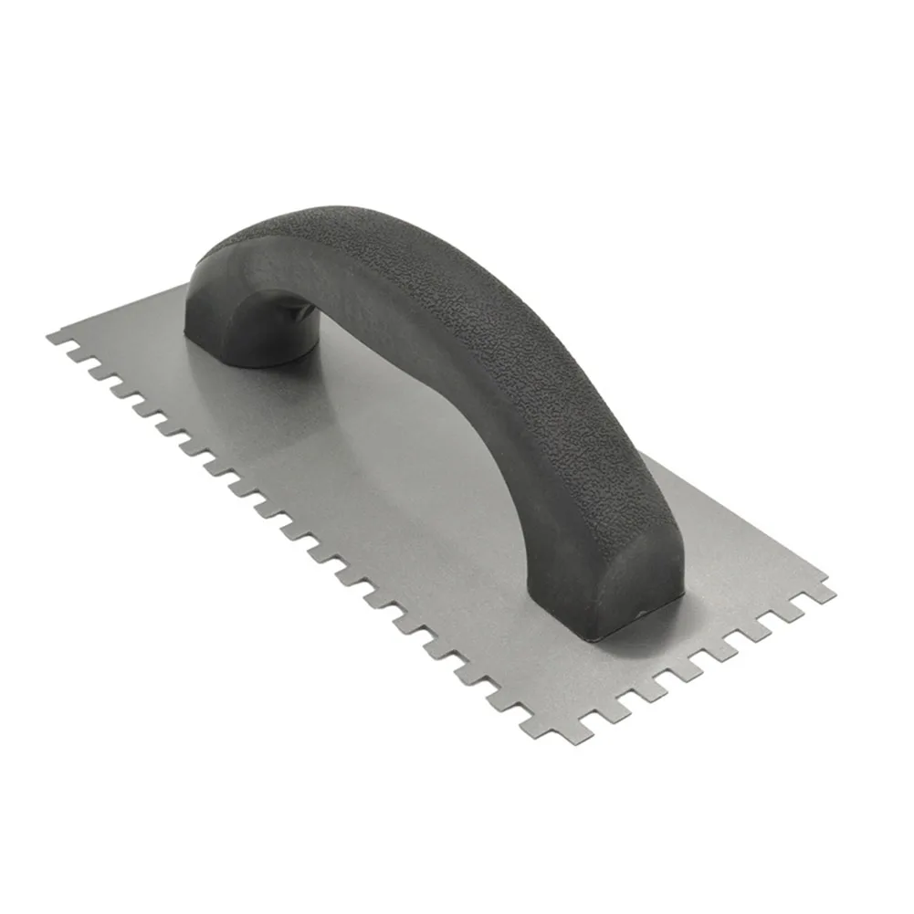 

Sawtooth Professional Square Tiling Tool Portable Curved Handle Steel Trowel Wall Decoration Home Multifunctional Plastering