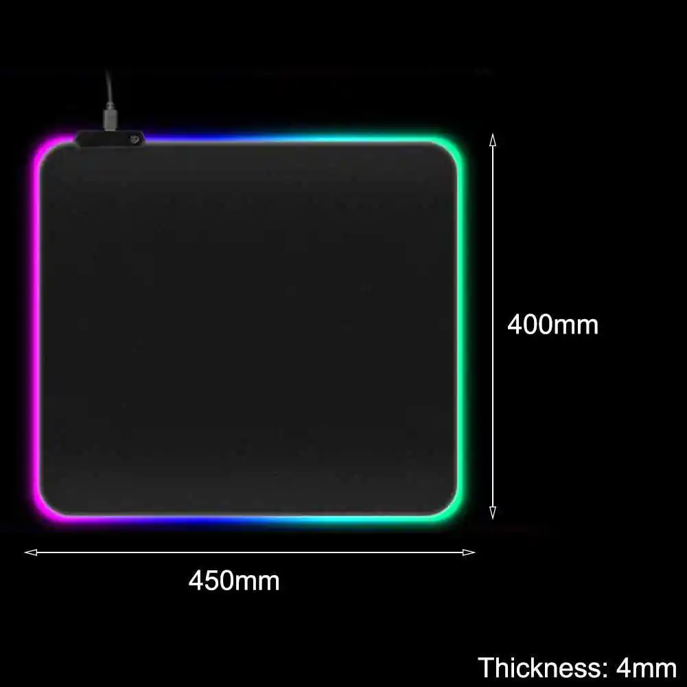 RGB светодиодный игровой коврик для мыши большого размера резиновый базовый Коврик для компьютерной мыши коврик для мыши RGB Коврик Для Мыши игровые коврики и чехлы - Цвет: A4