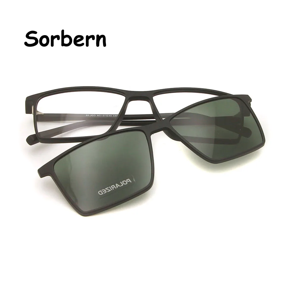 

Ultralight TR90 Magnetic Sunglasses Men Polarized Clip On Sun Glasses For Male Women UV400 High Quality Square Shades