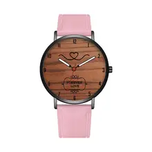 

40%HOT Classic Couple Wristwatch Simple Faux Leather Strap Quartz Watch Valentines Day Present for Date