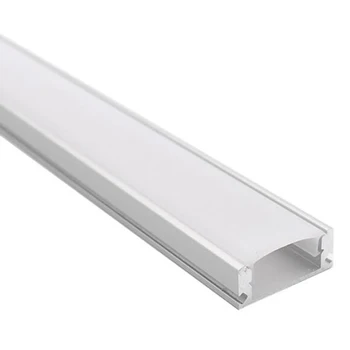 

profilo alluminio led factory sale aluminum profile for 5050 3528 5630 LED strips Milky white/transparent cover strip channel