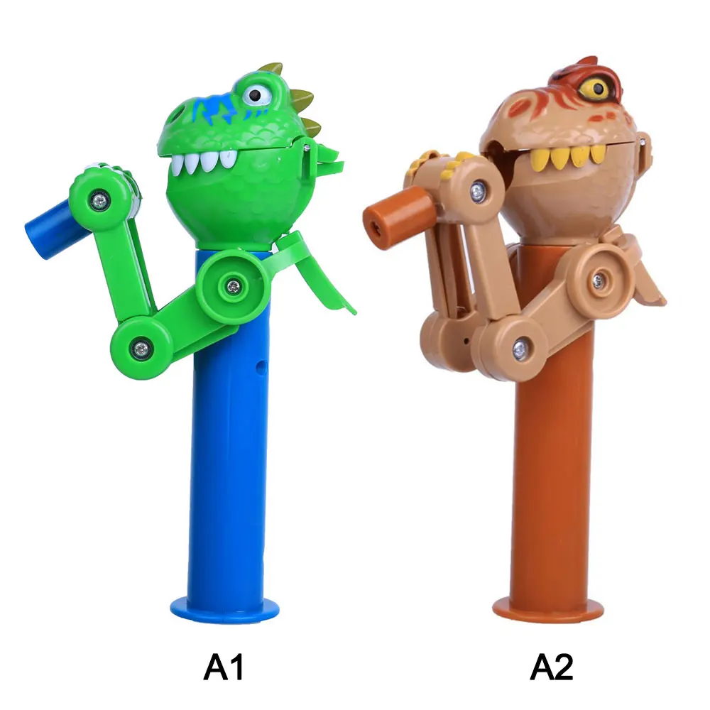 

Funny Manual Dinosaur Eat Lollipops Kids Baby Robot Funny Eating Lollipop Holder Stand Gifts Decompression Toys For Children