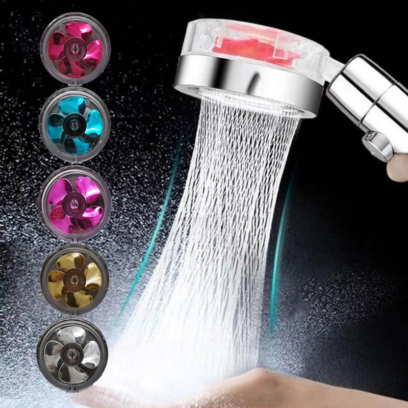 360 Degrees Rotating With Small Fan ABS Rain High Pressure spray Nozzle  Water Saving Flow Shower HeadBathroom Accessories 2021|Shower Heads| -  AliExpress