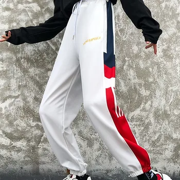 

Fashion Casual Harem Pants Straight Sweatpants Harajuku Style Loose Simple High Waist Women\\'s with Drawstring Straight Pants