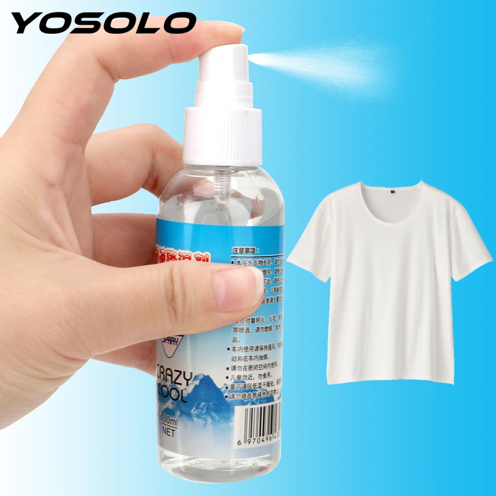 

YOSOLO 100ml Quickly Cooling Agent Rapid For Clothes Car Seats Aroma Clothes Car Ice Spray Air Cooling Agent Summer Refrigerant