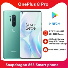 OnePlus 8 Pro 5G Smartphone Snapdragon 865 6.78'' Fluid AMOLED 120Hz Screen 48MP Camera 4510mAh Warp Dash Char