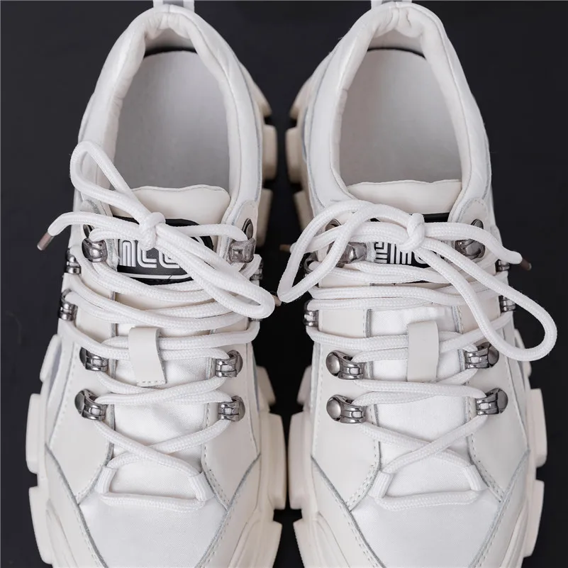 Meotina/женские кроссовки на плоской подошве; обувь из натуральной кожи на плоской платформе со шнуровкой; Разноцветные Туфли с круглым носком; Женская Осенняя обувь; Размер 39