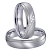 Anillos de boda de titanio color plateado, conjunto de anillos de boda para parejas, amor, promesa, boda, hombre y mujer ► Foto 3/6