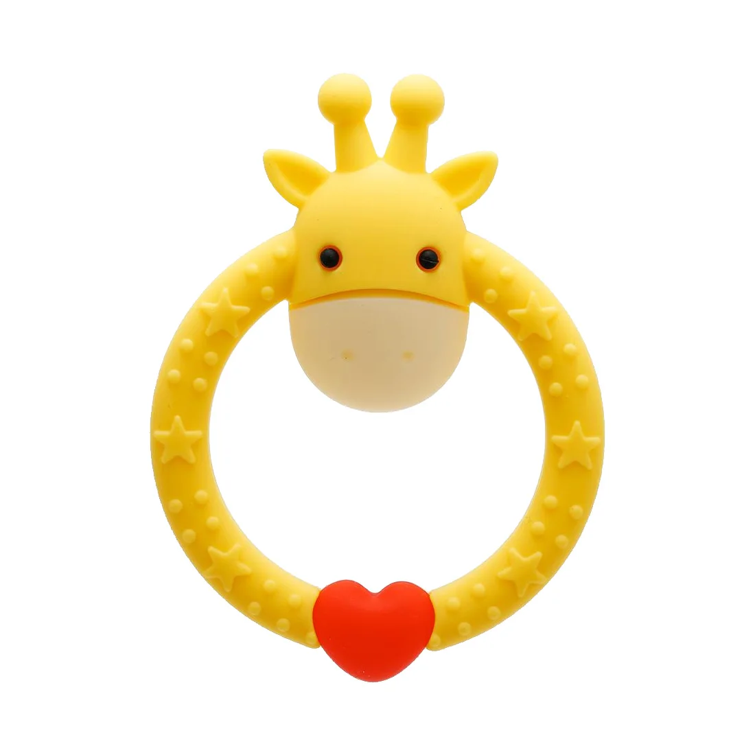 yellow 1 шт. Детские трофеи соска мультфильм олень зубные кольца для детей силиконовые молярные игрушки пищевой силикон Лось детский Прорезыватель - Цвет: yellow