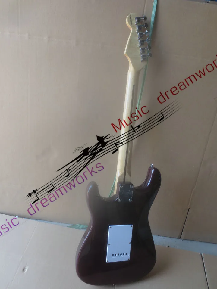 China Top quality OEM shop Electric Guitar T1L2 electric guitar.quilted maple wood Two kinds style is optional, purple color