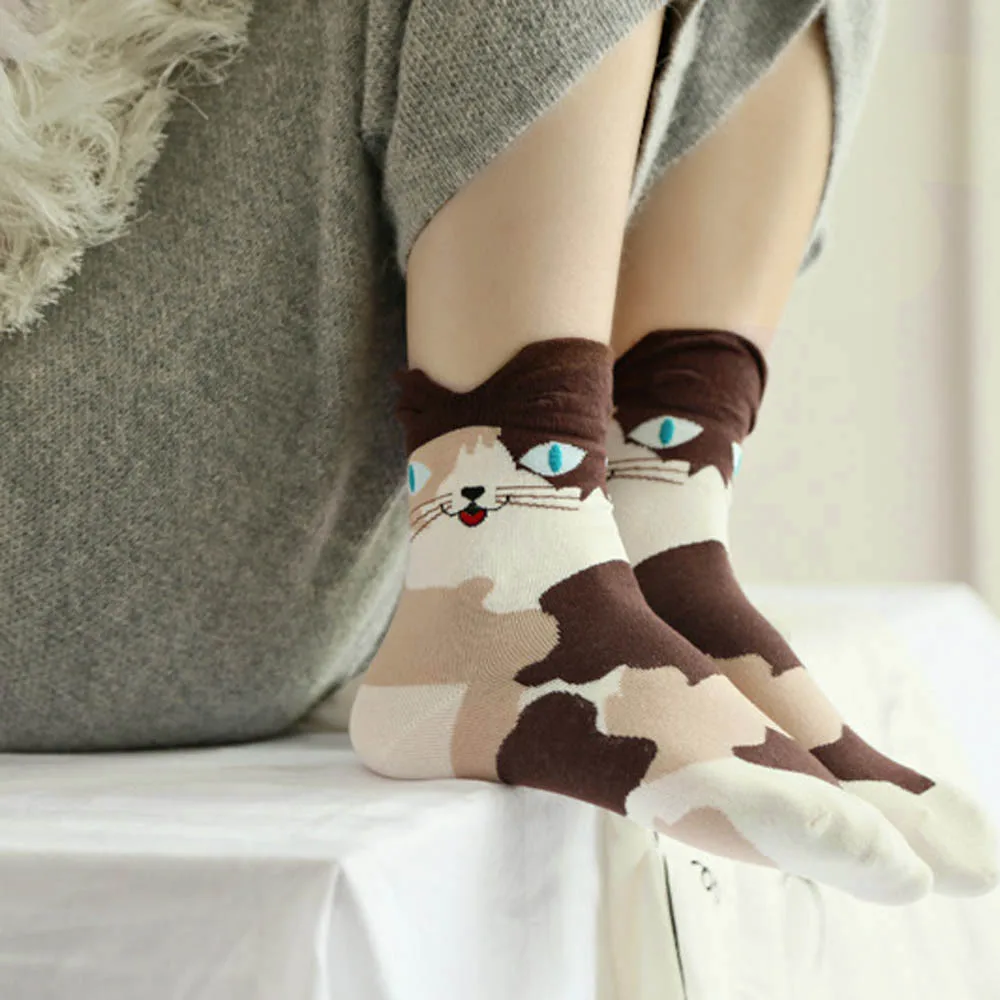 Носки из чистого хлопка на весну и осень новинка 2019 года милые носки с