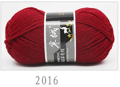 100 г/шар DIY мягкая Толстая шерстяная пряжа для вязания крючком ручная кашемировая пряжа для вязания шерстяная пряжа для свитера - Цвет: 2016